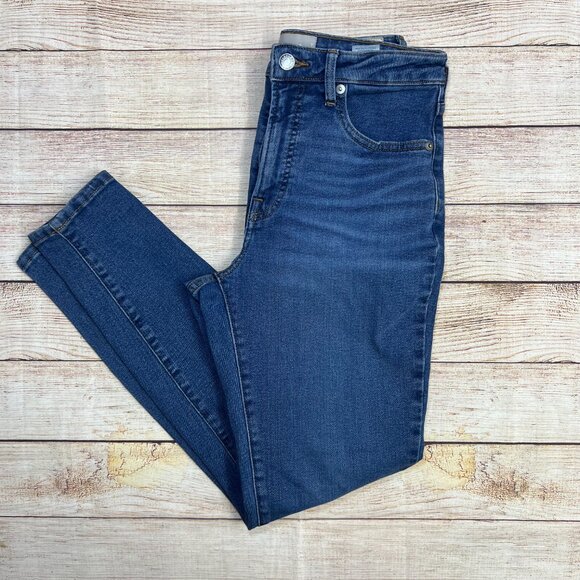 Everlane The Perform High Rise Skinny Jeans Womens 28 Blue Denim Stretch Pants M - Picture 13 of 13